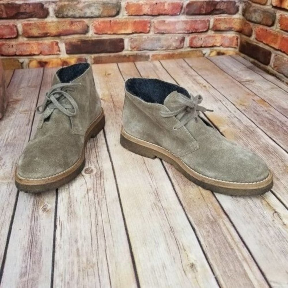 Vince suede round-toe lace-up boots 5